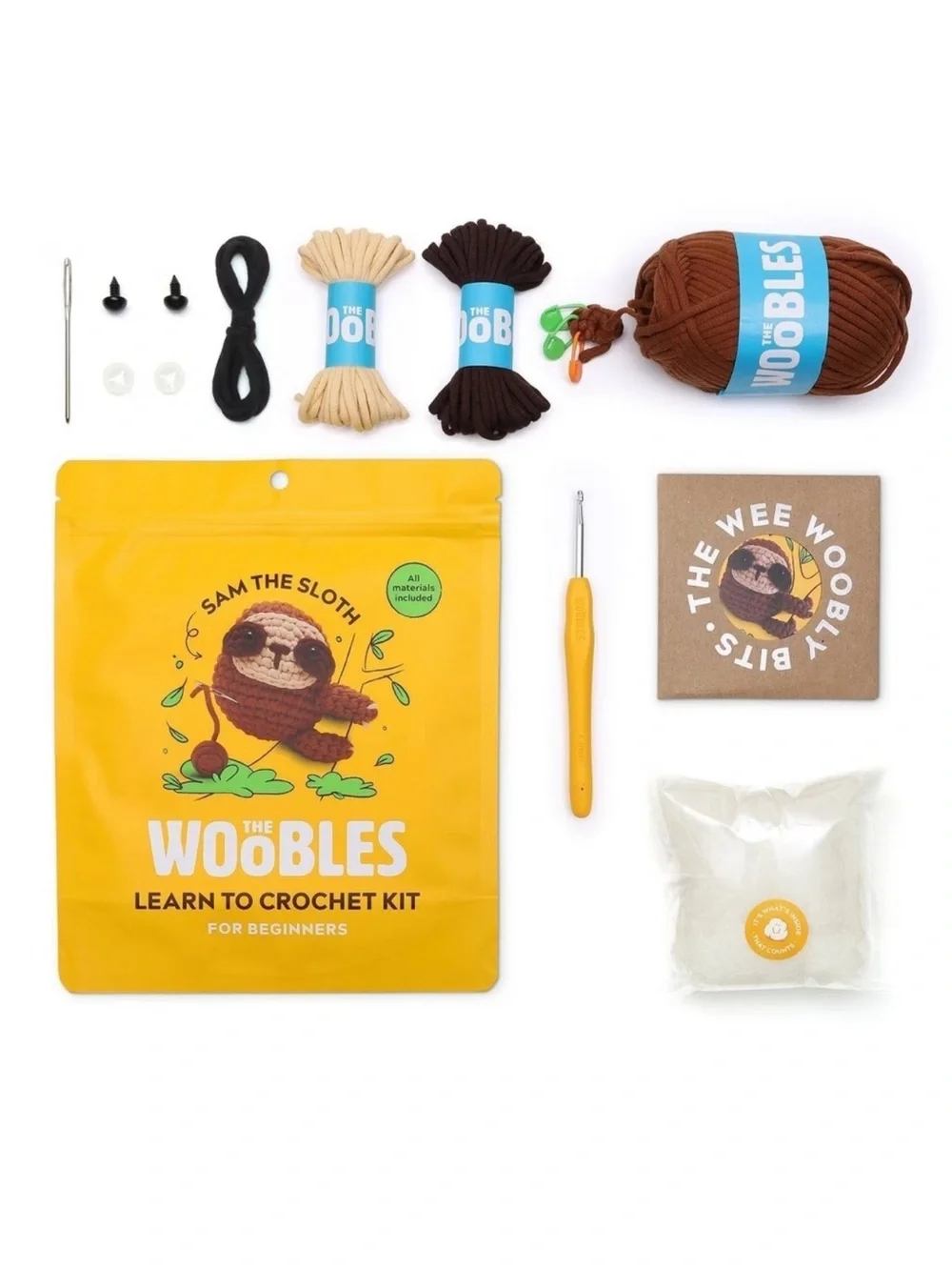 The Woobles Sam the Sloth Crochet Kit